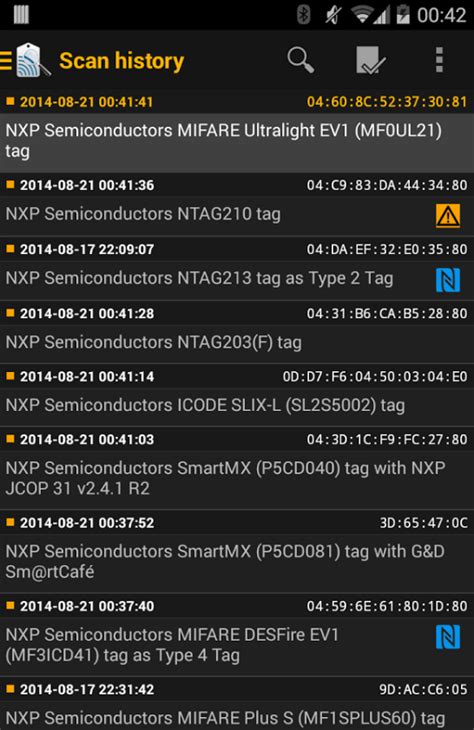 nfc tag info|nxp taginfo app.